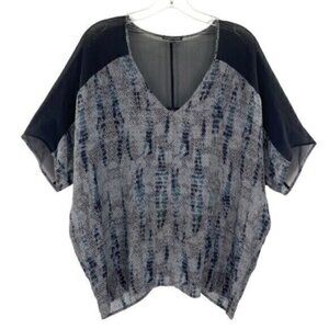 Eileen Fisher Snakeskin Print Silk Blouse